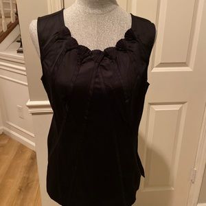 Talbots Black Sleeveless Blouse Sz 10